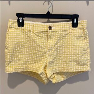 Size 4 Yellow Gingham Women's Shorts